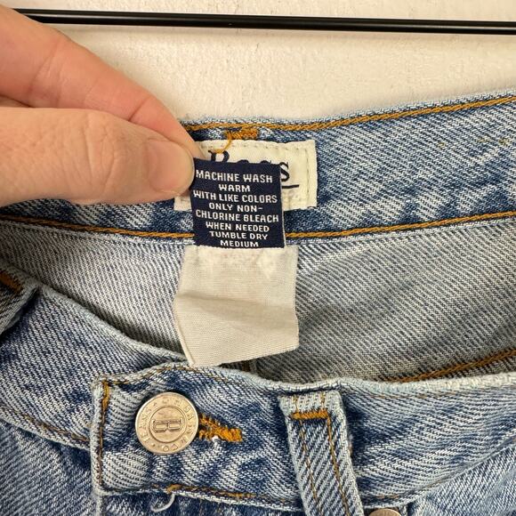 Vintage G.H. Bass | 90s Y2K Retro High Rise 100% Cotton Straight Leg Mom Jeans - Picture 7 of 7